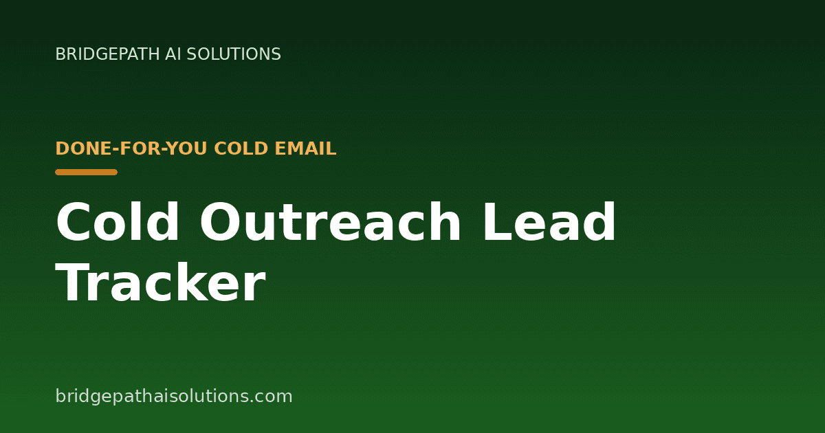 Cold Outreach Lead Tracker