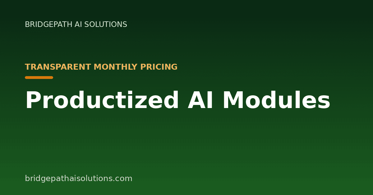 Productized AI Modules