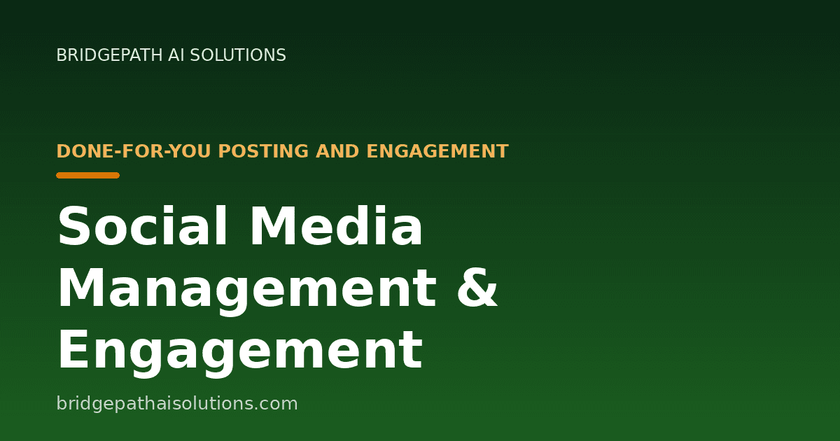 Social Media Management & Engagement